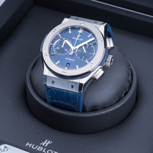 Hublot Годинник Classic Fusion Blue Chronograph Titanium 521.NX.7170.LR