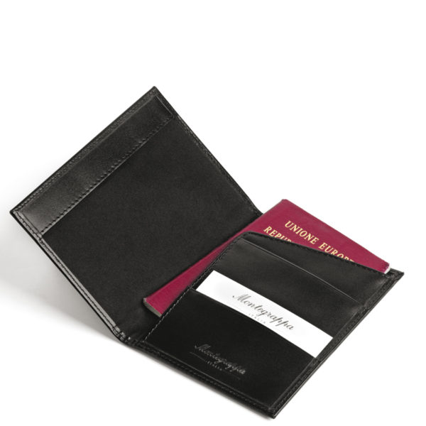 Montegrappa Чёрная обложка для паспорта Nero Uno IC01PALC